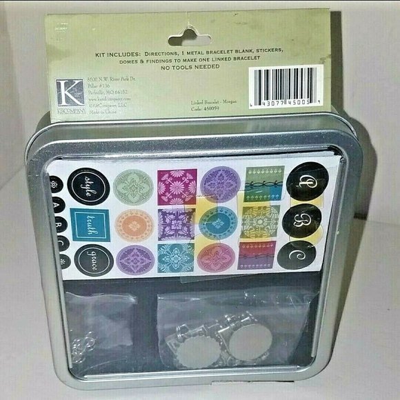 Link Bracelet Kit DIY Silver Blank Modern Colorful - Picture 3 of 6